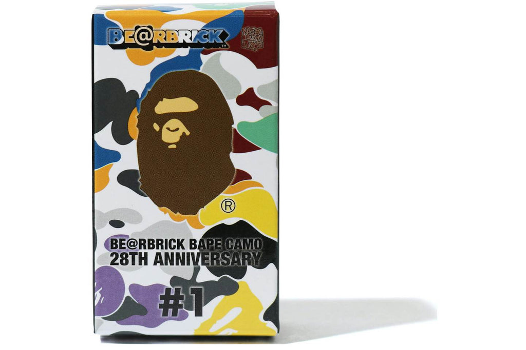 Bearbrick A Bathing Ape 28th Anniversary Camo #1 100% Black/Grey - view 2