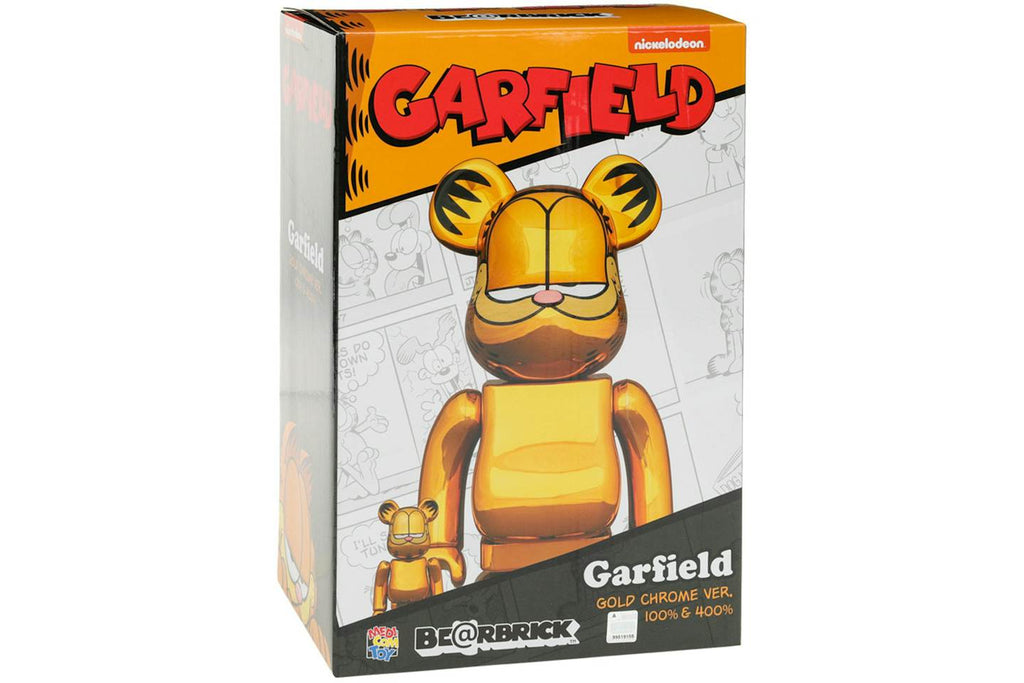 Bearbrick Garfield 100% & 400% Set Gold Chrome Ver. - view 4