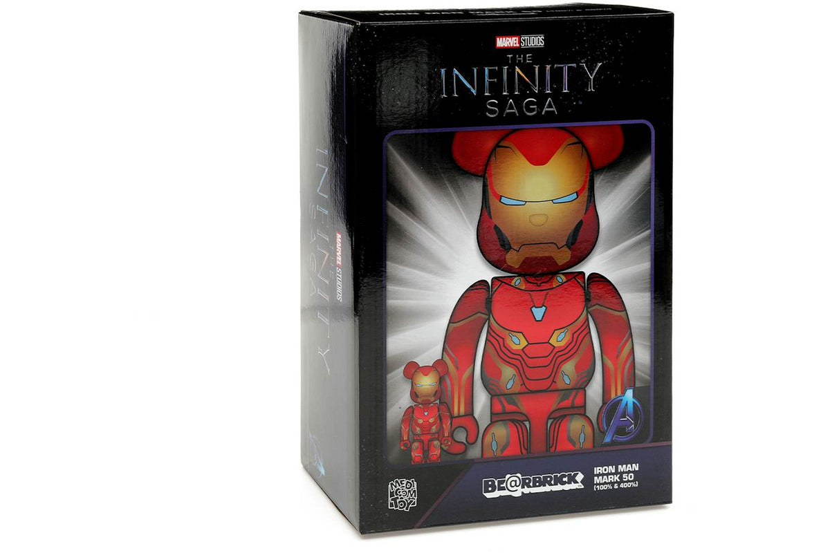 Bearbrick x Marvel Iron Man Mark 50 100% & 400% Set - view 4