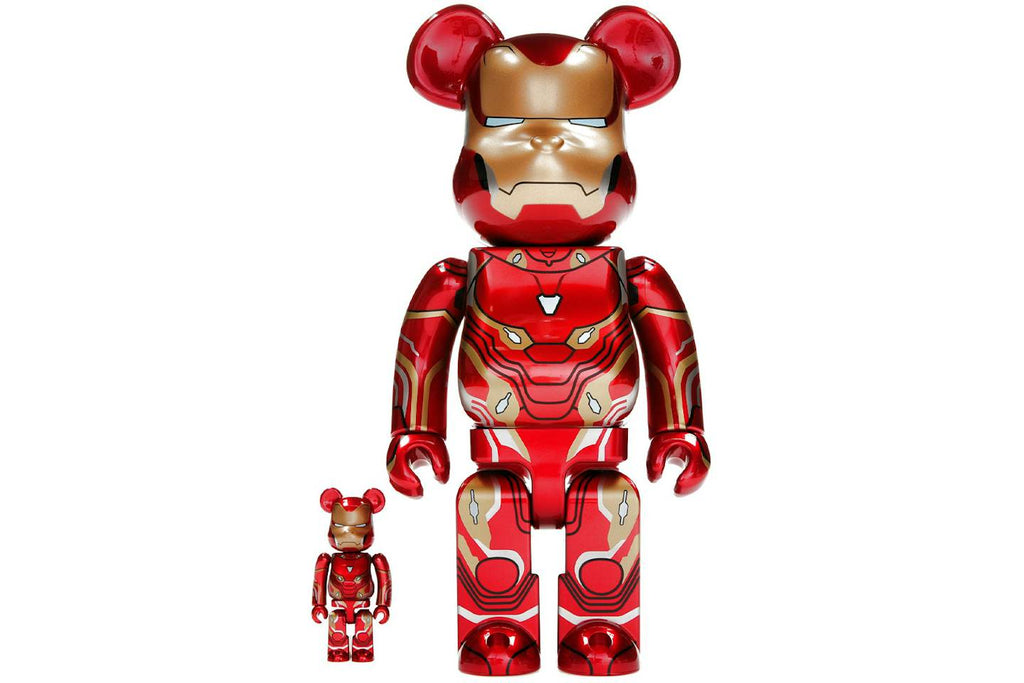 Bearbrick x Marvel Iron Man Mark 50 100% & 400% Set - view 1