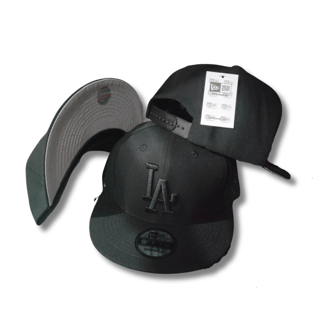 Los Angeles Dodgers All Black with Tonal Embroidered Logo Snapback Cap