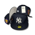 New York Yankees Navy with White Logo and Special Side Patch Fitted Cap