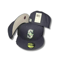 Seattle Mariners MLB with Navy Blue Design Fitted Cap