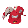 Chicago White Sox MLB Hat with Iridescent Script Logo and Red Crown - Fitted