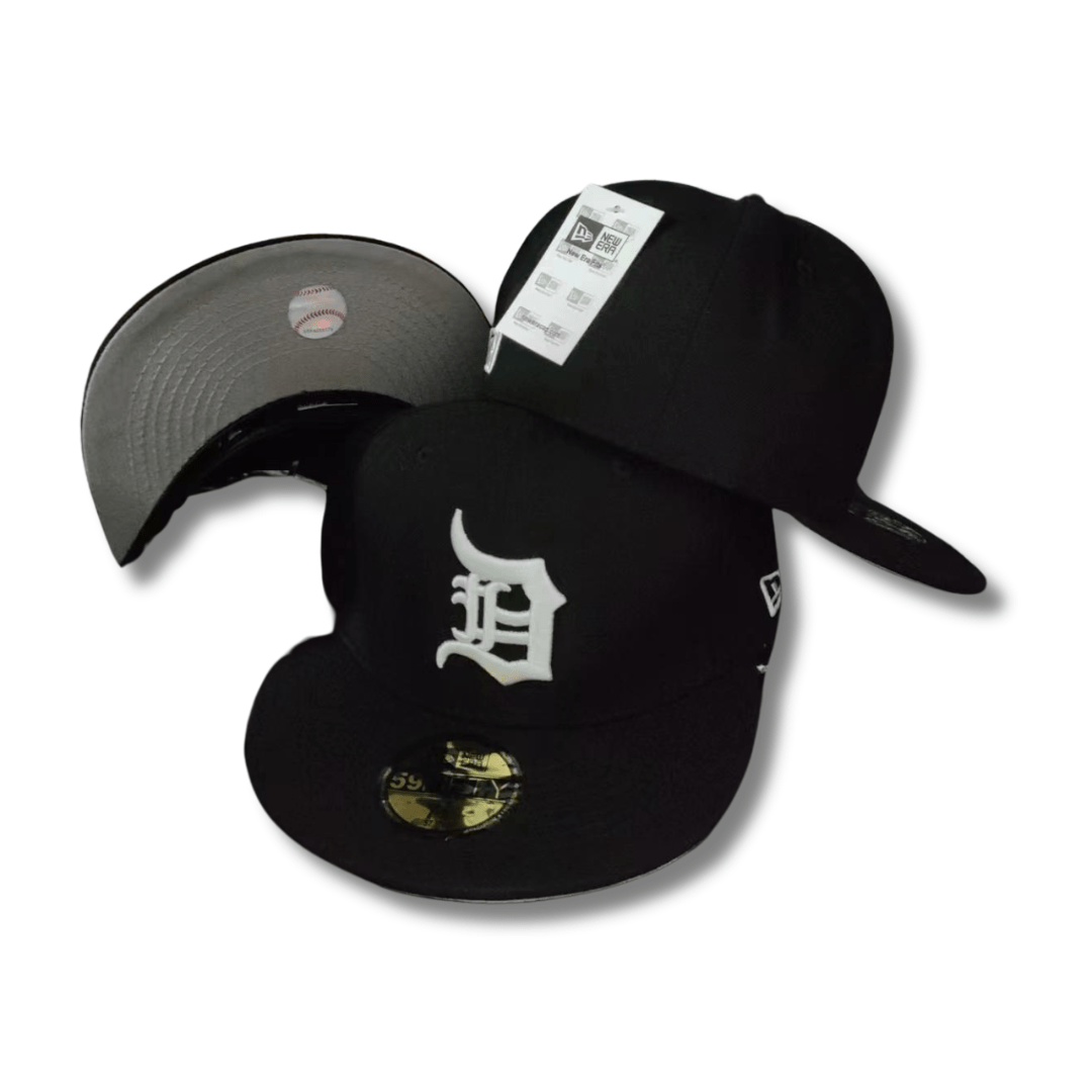 Men's New Era Black Detroit Tigers Logo 59FIFTY Cap