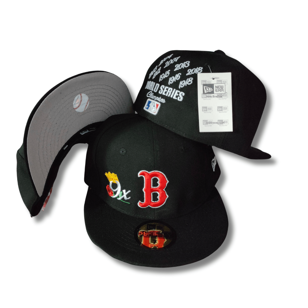 Boston Red Sox MLB NE Crown Champs 9X's Champ ~Dark Navy Fitted Cap