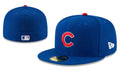 Chicago Cubs Fitted Hat - Royal Blue with Red and White Logo