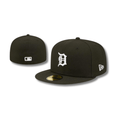 Detroit Tigers MLB Fitted Cap - Classic Black and White Design