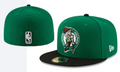 Boston Celtics NBA Snapback Cap with Embroidered Logo and Black Brim - Green
