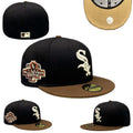 Chicago White Sox Fitted MLB Hat with 2003 All-Star Game Patch and Brown Brim - Black