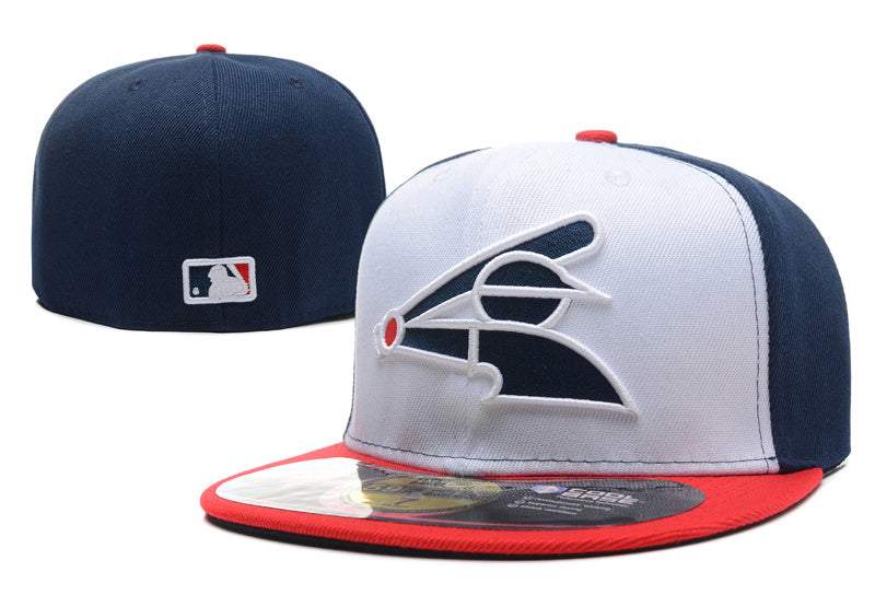 Chicago White Sox Fitted MLB Hat with Retro Batter Logo - Navy, White, and Red
