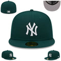 New York Yankees Fitted Cap - Classic Forest Green with White Logo