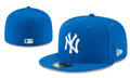 New York Yankees 59FIFTY Hat with White Logo - Royal Blue