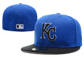 Kansas City Royals Blue and Black Fitted Cap - Embroidered Team Logo