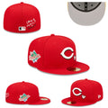 Cincinnati Reds "Love & Hustle" Red Fitted Hat with World Series Patch