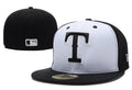 Texas Rangers Gray and Black Fitted Hat with Logo
