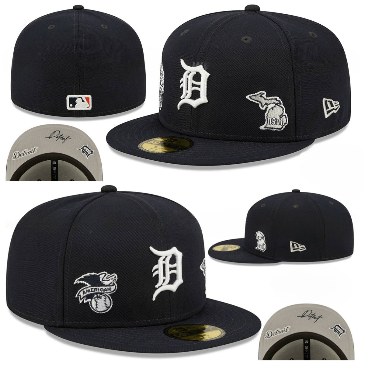 Detroit Tigers 1901 Heritage Fitted Hat - Navy