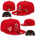 Los Angeles Angels California Heritage Fitted Hat - Red