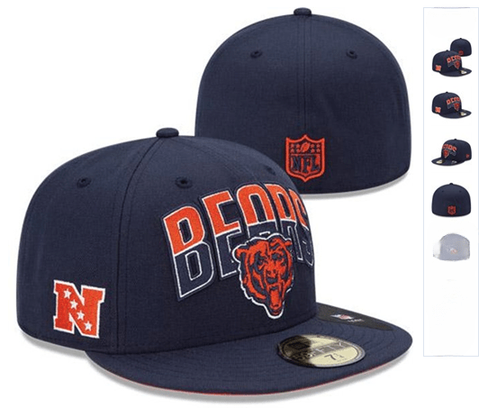 Chicago Bears NFL Fitted Hat - Navy Blue