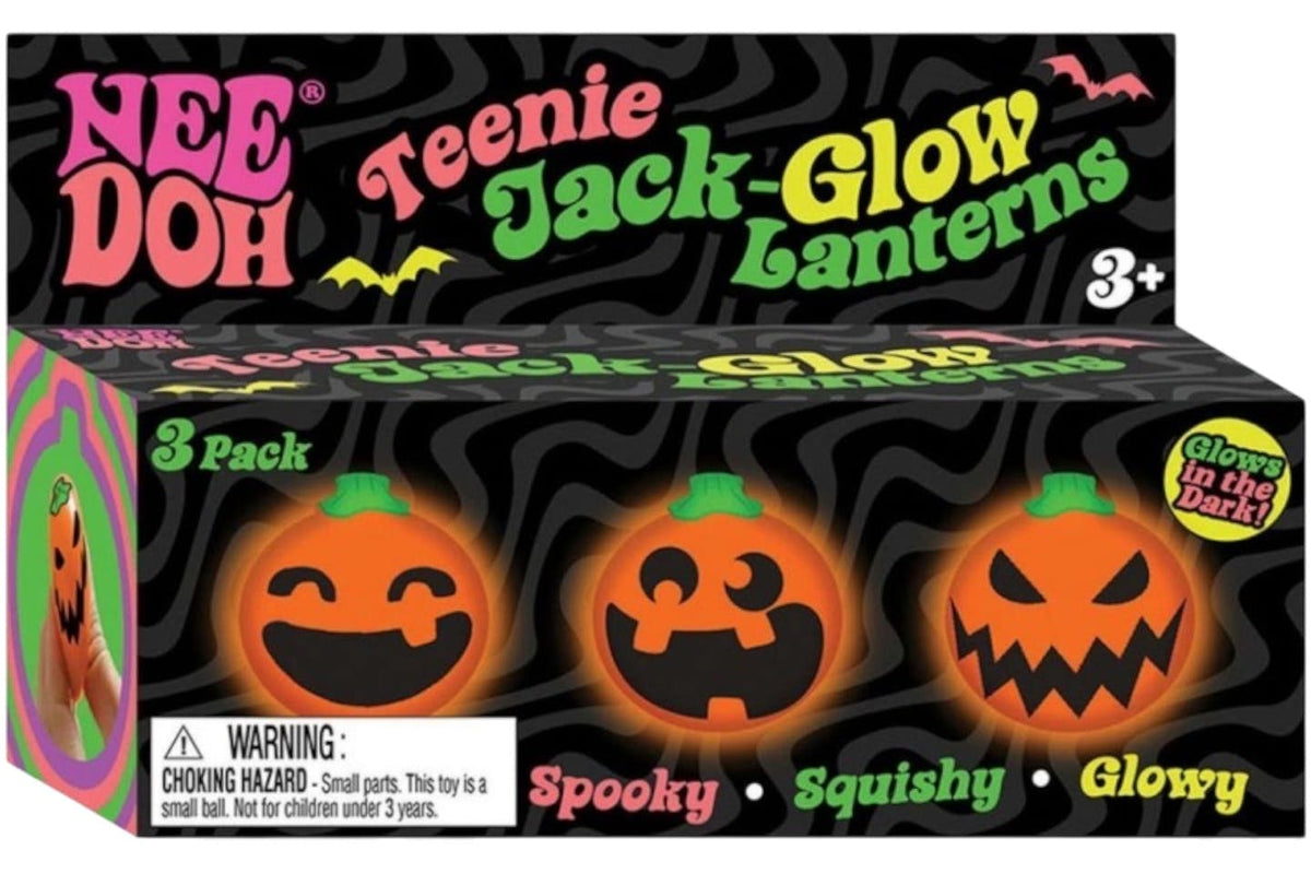 NeeDoh Jack Glow Lantern Squishy Fidget Toy 3-Pack
