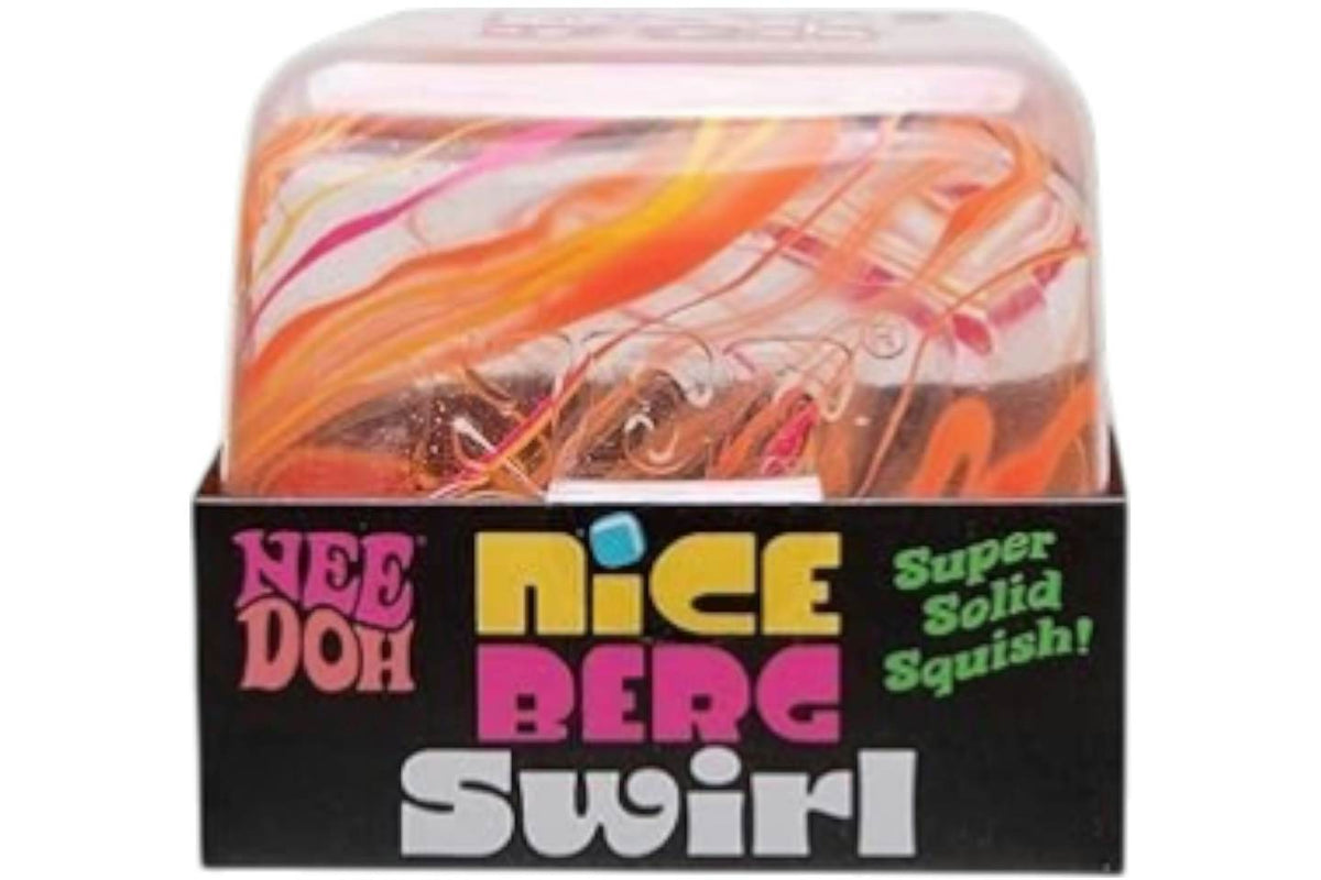 NeeDoh Jumbo Swirl Nice Berg Squishy Fidget Toy Orange