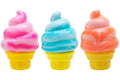 NeeDoh Nice Cream Ice Cream Cone Squishy Fidget Toy 3x Lot Orange/Pink/Blue