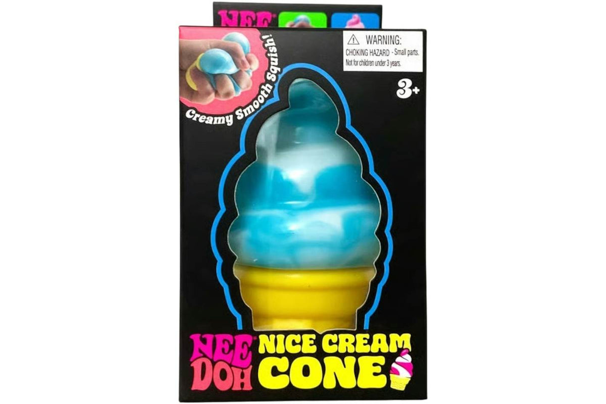 NeeDoh Nice Cream Ice Cream Cone Squishy Fidget Toy Blue