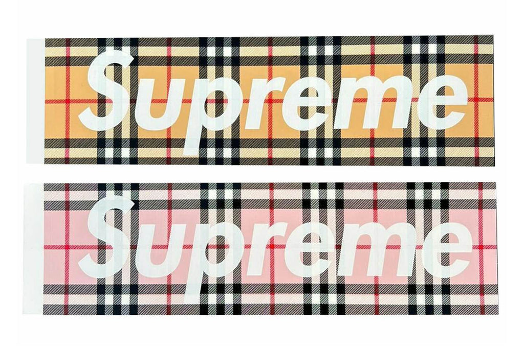 Supreme Burberry Box Logo Sticker Set - view 1