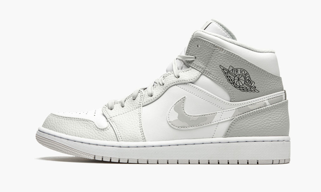 Air Jordan 1 Mid White Camo Sneakers