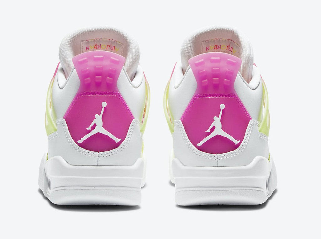 Air Jordan 4 Retro White Lemon Pink GS Sneakers