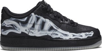 Nike Air Force 1 Low Black Skeleton Halloween Sneakers