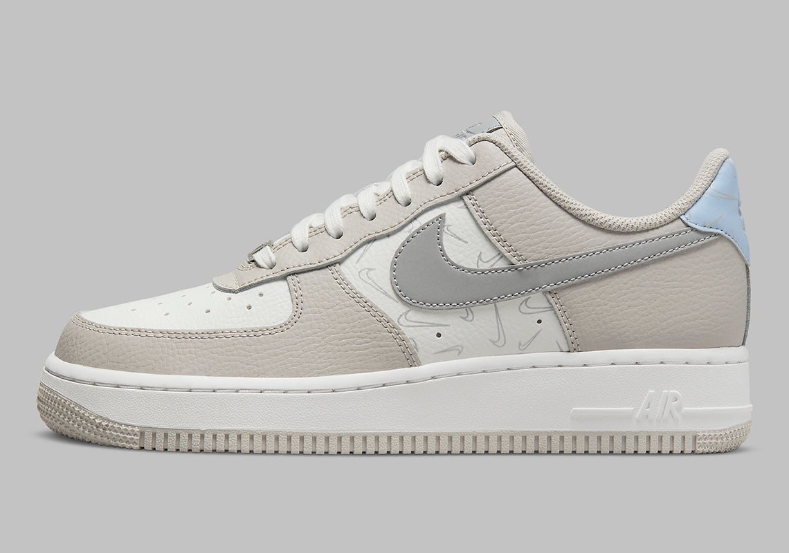 Nike Air Force 1 Low Mini Swooshes Grey Womens Sneakers
